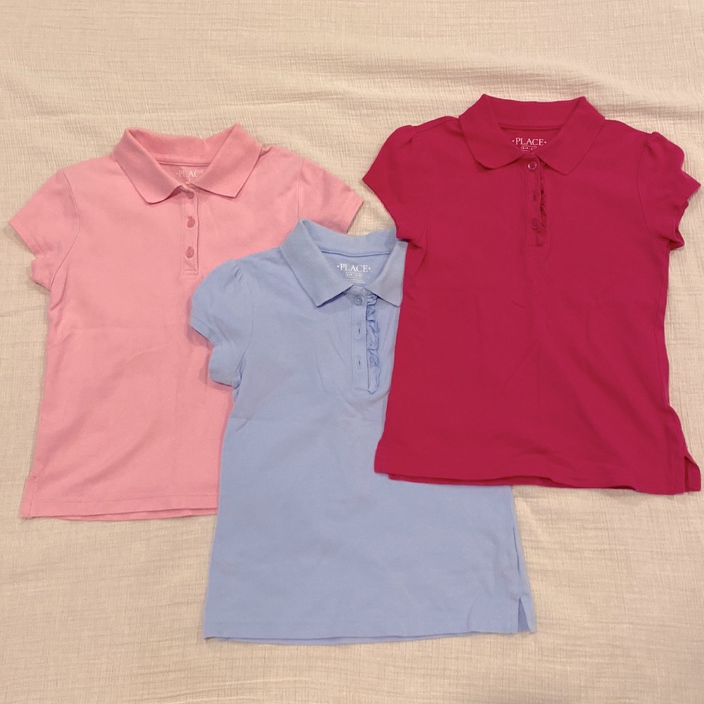 Set of 3 Girls Uniform Polos